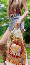Load image into Gallery viewer, Red Thai elephant upcycled boho jacket
