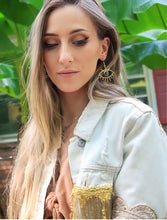 Load image into Gallery viewer, Labradorite eye earrings