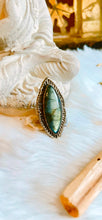 Load image into Gallery viewer, Labradorite statement ring Size 6 1/4