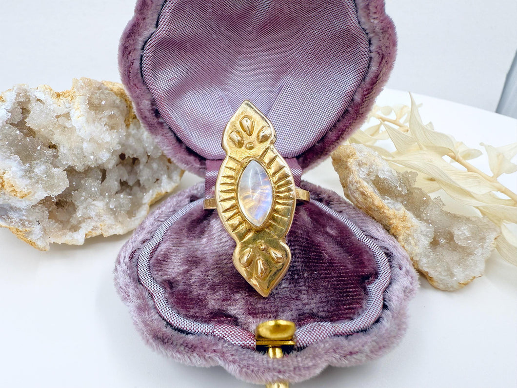Elara moonstone ring