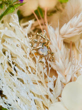 Load image into Gallery viewer, moonstone scarab beetle protection ring
