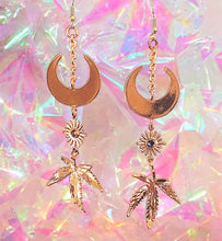 Load image into Gallery viewer, Maryjane moon goddess earrings
