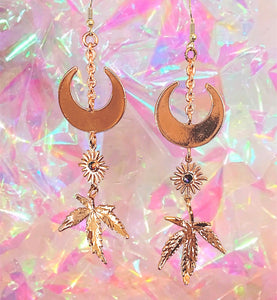 Maryjane moon goddess earrings