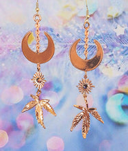 Load image into Gallery viewer, Maryjane moon goddess earrings
