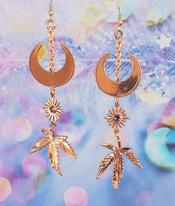 Maryjane moon goddess earrings