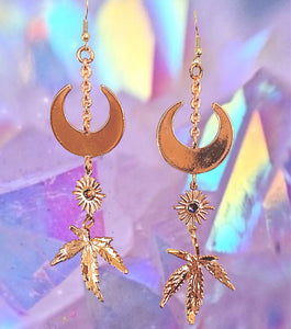 Maryjane moon goddess earrings